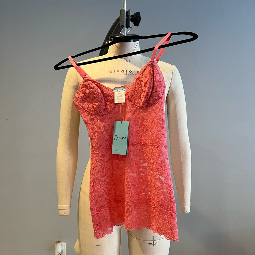 Marciano Pink Lace Chemise